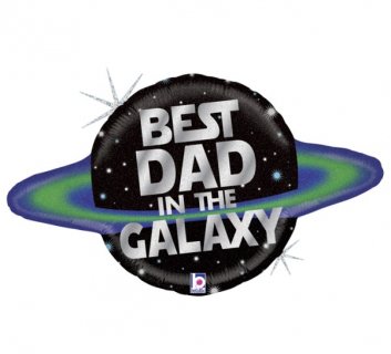 Μπαλόνι Supershape με Μήνυμα Best Dad In The Galaxy (79εκ)