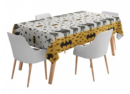 Plastic tablecover for a batman theme party