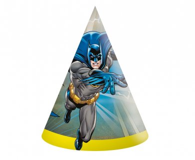 Batman in the city paper party hats 6pcs
