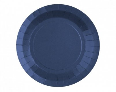 Blue biodegradable small paper plates 10pcs