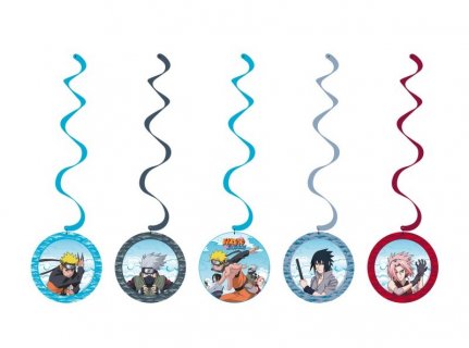 Naruto hanging swirl decorations 5pcs