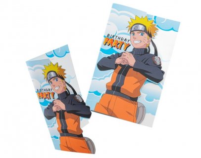 Naruto προσκλήσεις για πάρτυ με θέμα Anime 8τμχ