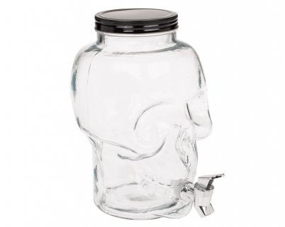 Glass skull drink dispenser 4L
