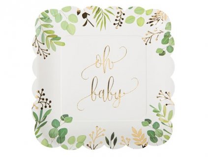 Oh Baby Nature large paper plates 8pcs