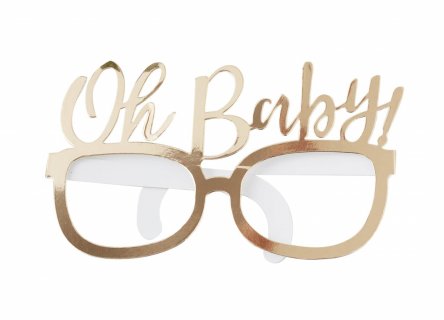 Oh Baby χρυσά χάρτινα γυαλιά 8τμχ