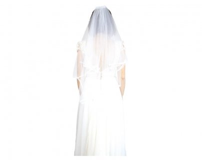 Double veil for the Bride in white color for a bachelorette party