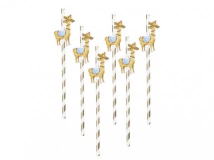 traditional-llama-gold-paper-straws-54440