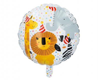 Jungle animals party foil balloon 45cm