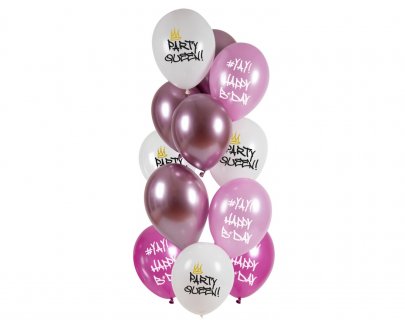 Party Queen latex balloons 12pcs