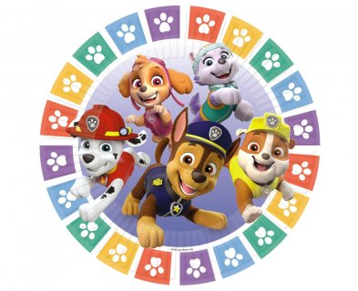Paw patrol and his friends large paper plates 8pcs