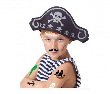 Στενσίλ για face painting με πειρατικό θέμα