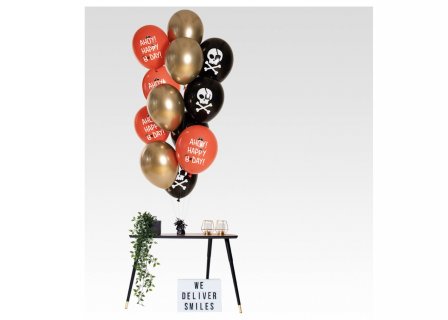 Latex balloons for a pirate theme birthday party