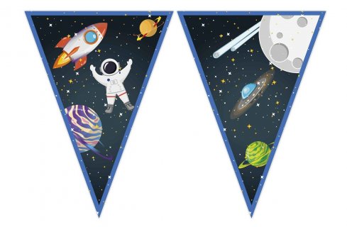 Περιπέτεια στο διάστημα γιρλάντα με σημαιάκια 230εκ