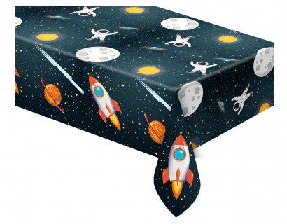 Space Adventure plastic tablecover 120cm x 180cm