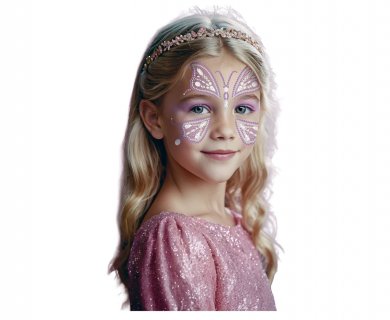 Face jewel stickers in the shape of a butterfly