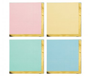 Pick and mix pastel with gold foiled details beverage napkins 16pcs
