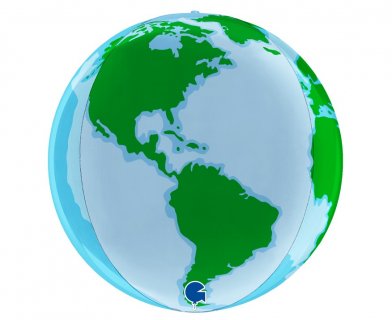 Planet earth globe balloon 38cm