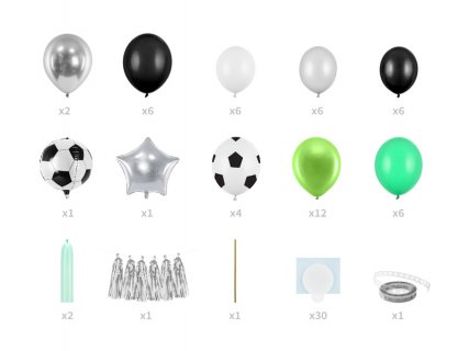 Soccer DIY balloon garland instructions