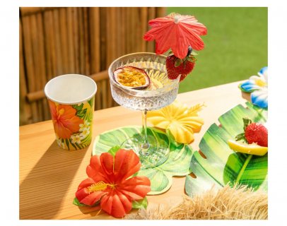 Decorative picks with paper colorful umbrellas