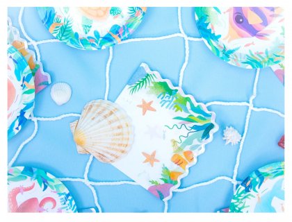 Luncheon napkins for an ocean theme party