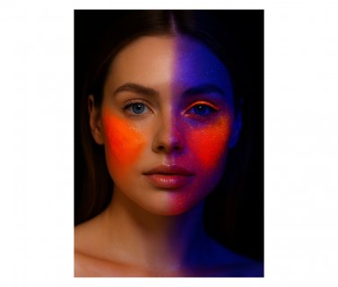 Πορτοκαλί κρεμώδες neon χρώμα για face painting και body painting