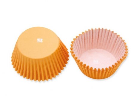 Orange baking cups, cupcake cases 48pcs