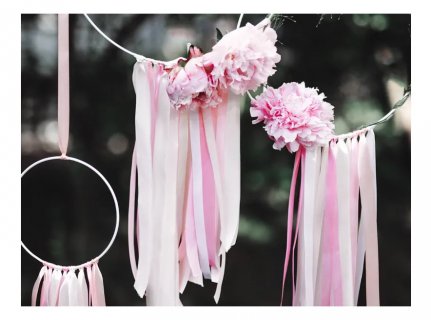 Pink satin ribbon for decoration