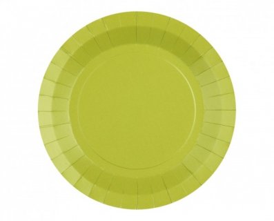 Βιοδασπώμενα μικρά χάρτινα πιάτα σε πράσινο kiwi χρώμα 10τμχ