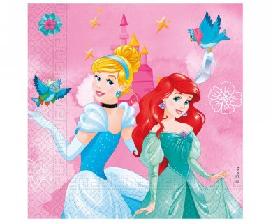 Disney princesses luncheon napkins with 2 sided print
