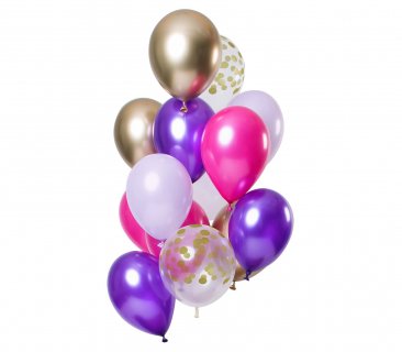 Purple posh latex balloons for party decoration 12pcs