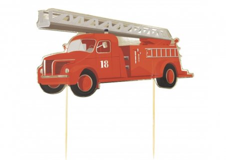 Fire Truck Cake Topper, Firefighter Cake Topper