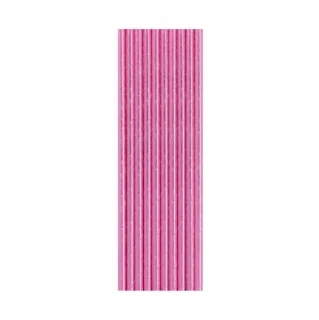 Pink glossy paper straws 10pcs