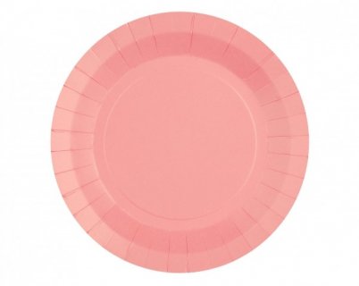 Pink color small paper plates 10pcs