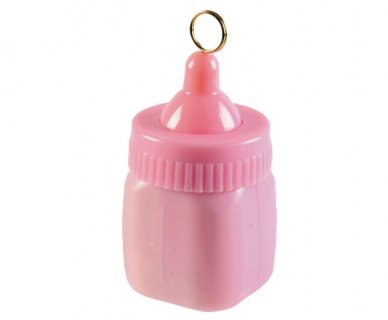 Pink baby bottle balloon weight 80g