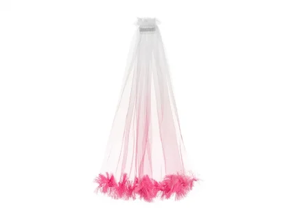 Veil in pink ombre color for the Bride