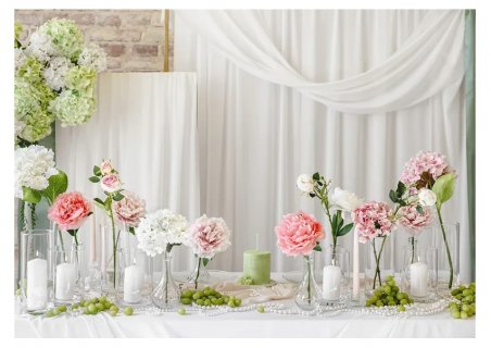 Hydrangea artificial flower in pastel pink color