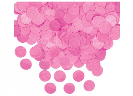 Pink round paper confettis
