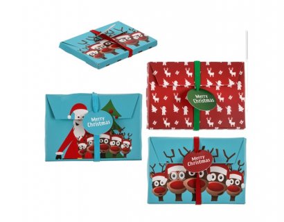 Santa and friends φάκελοι συσκευασία δώρου για τα χρήματα 3τμχ