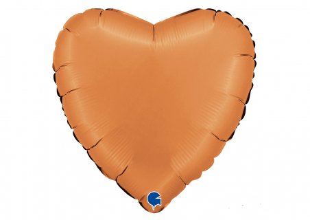 Satin caramel heart shaped foil balloon 46cm