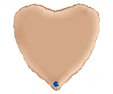 Satin Nude Καρδιά Foil Μπαλόνι (45εκ)