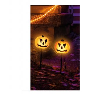 Decorative lanterns with light pumpkins