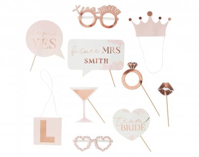 She Said Yes photo booth props 10pcs