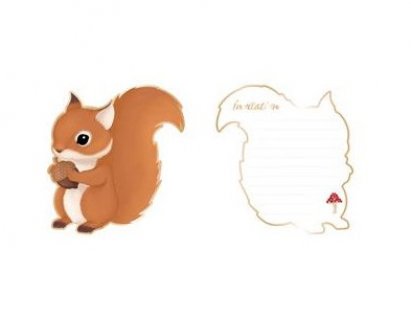 Squirrel party invitations for a Wild Animals theme party
