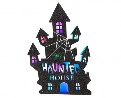 Haunted house wall decoration with ligths