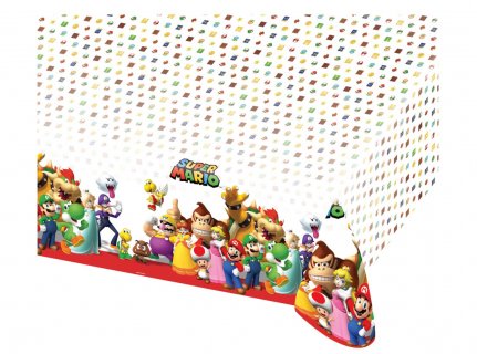 Super Mario Bros πλαστικό τραπεζομάντηλο 120εκ x 180εκ