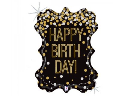 Supershape Κορνίζα Μπαλόνι με Ολογραφικό Γκλιτεράτο Τύπωμα για Γενέθλια (86εκ)