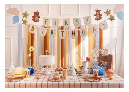 Teddy Bear First Birthday Γιρλάντα (250εκ)