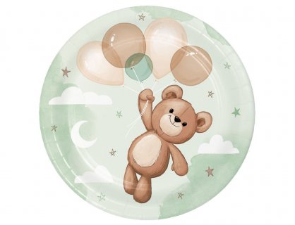 Teddy Bear small paper plates 8pcs