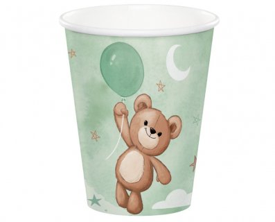 Teddy Bear paper cups 8pcs