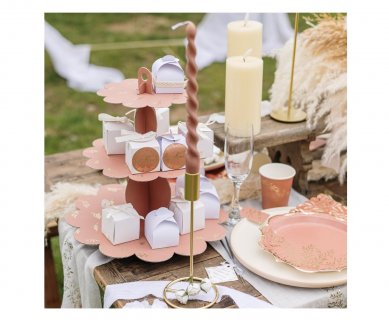 Decorative swirl candles in terracotta color for candle holders